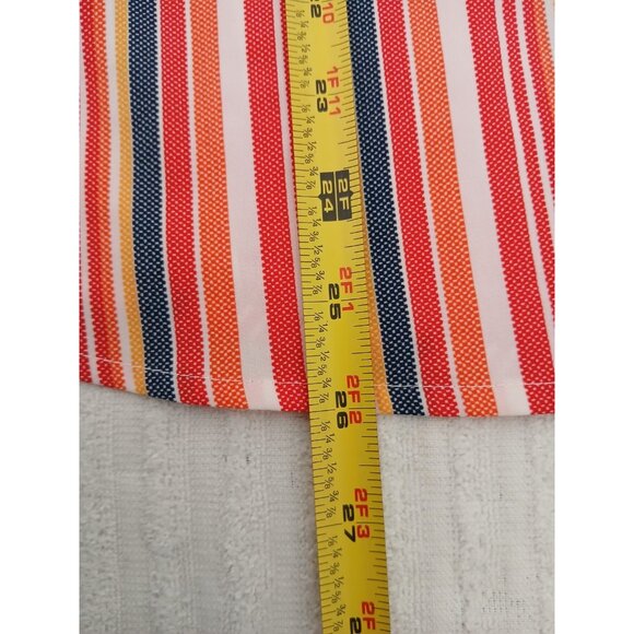 LEE RIDERS Womens Blouse Striped Button Front Shirt Multicolor Medium Sleeveless - Picture 9 of 13